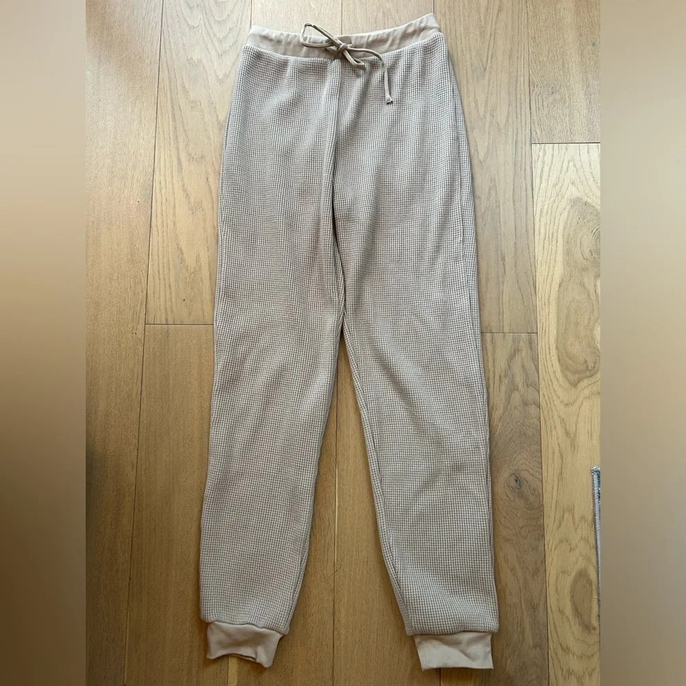 Onia Tan Waffle Knit Joggers Size XS